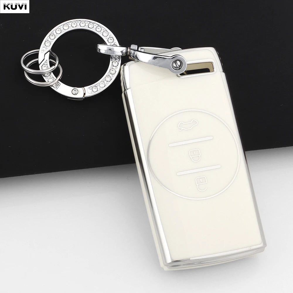 Pink TPU Car Remote Key Case Cover Fob Keychain Shell For Chery Tiggo 7 pro 8 Pro Exeed Tiggo 2 3x Arrizo 5 Pro Gx 5x EQ7 2021