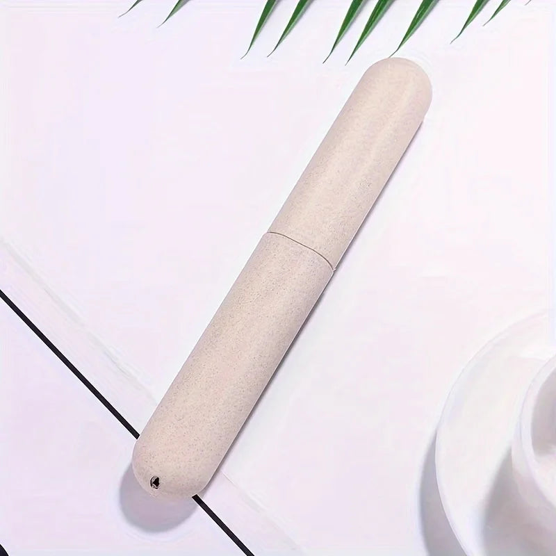 1pc Travel Toothbrush Box, Toothbrush Storage Box, Plastic Toothbrush Holder With Air Vent, Suitable For Travel Family Packaging