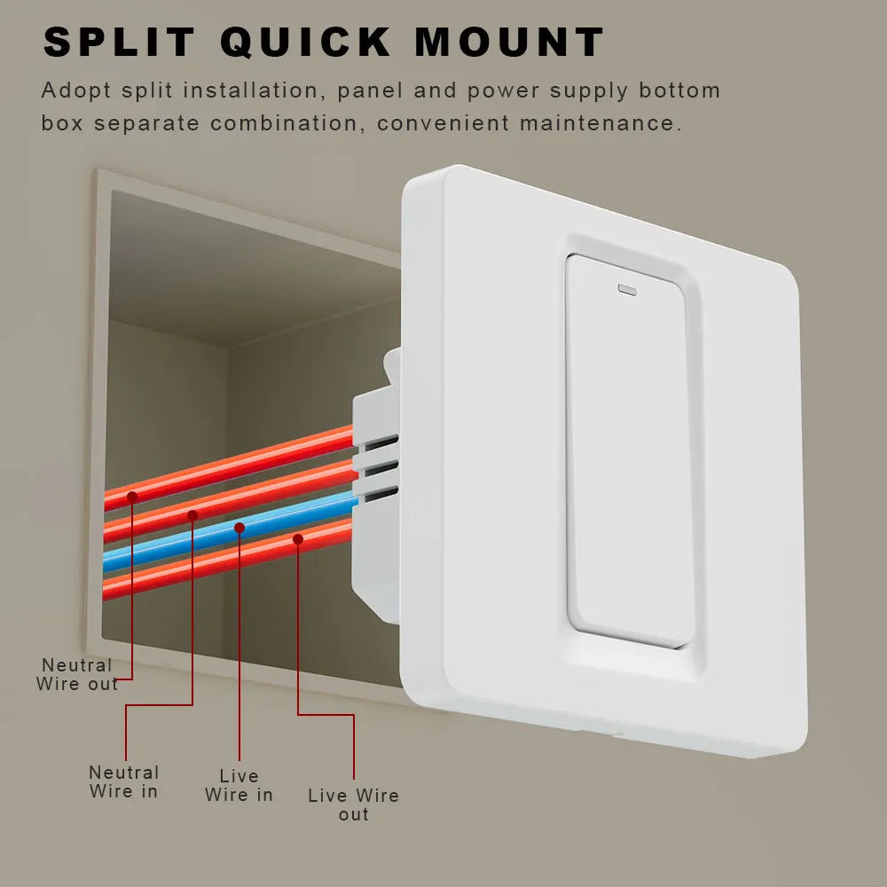 Smart Water Heater Switch/WiFi&Bluetooth Touch Control Works with Alexa/Google Home/Smart Life APP/for Home Bathroom
