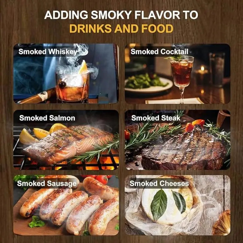 125g-500g Barbecue Wood Chips BBQ Wood Sawdust For Smoke Generator Smoking Pellet Wooden BBQ Grilling Chunks Cocktail Smoking