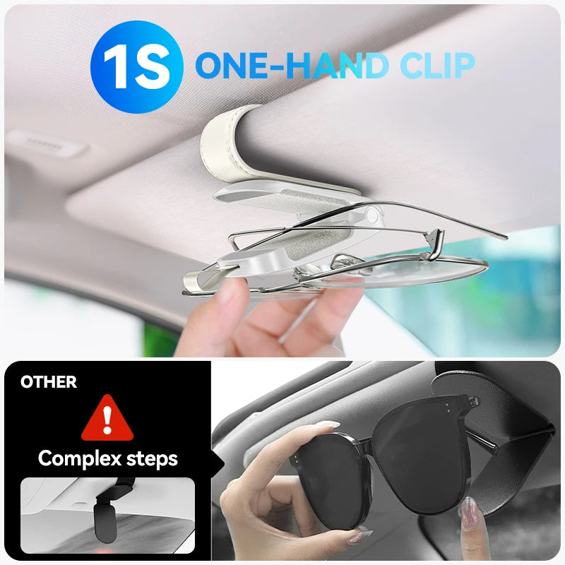 Joyroom Car Sun Visor Eyeglass Holder Universal Eyeglasses Clip Car Sunglasses Holder Card Ticket Holder For Car Accessories