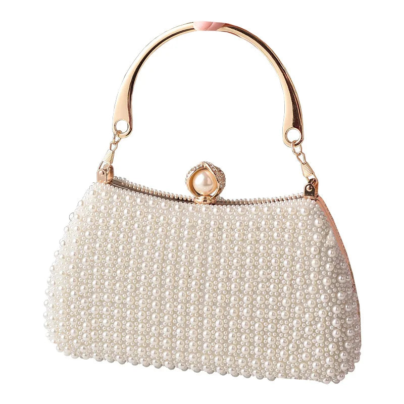 Pearl Handheld Wedding Wedding Birthday Party Evening Bag Pearl Wedding Clutch - Handheld Crossbody Bag for Birthday Banquets