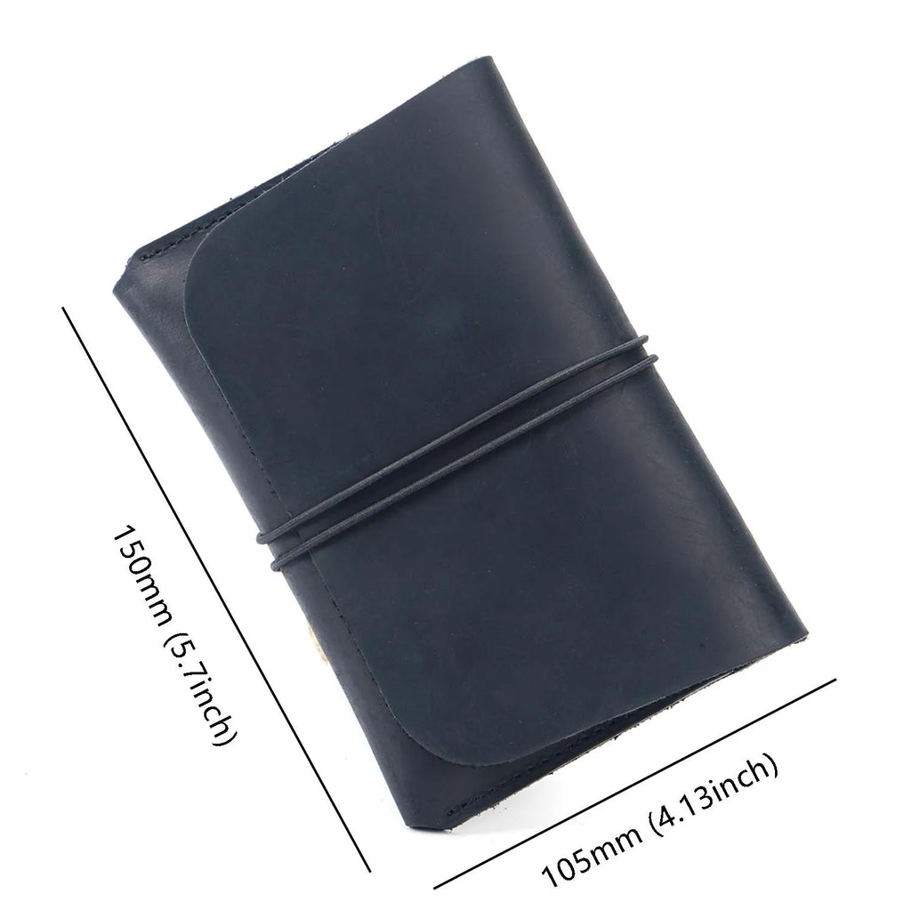 Rope Full Grain Cowhide Leather Long Purse Passport Crazy Horse Genuine Leather Travel Wallet for Men Passport Caesar Cover