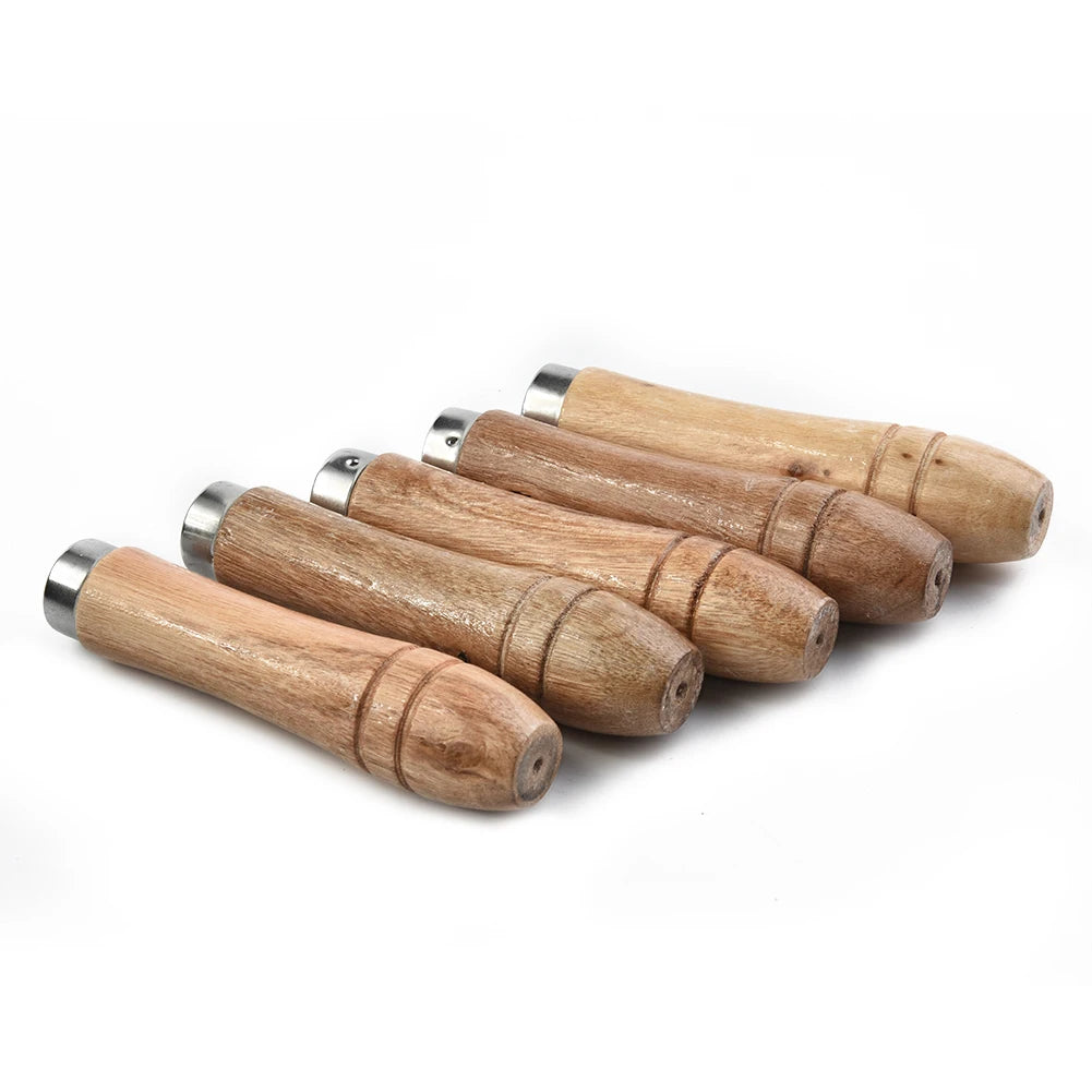 5pcs Wooden File Handle Replacement Strong Metal Collar For File Craft Tool 9cm For Wood Rasp Screwdrivers 4-6 Inch File