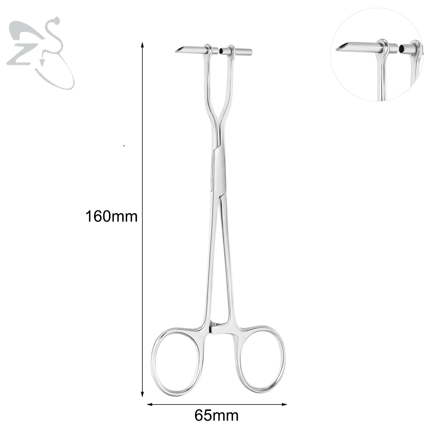 ZS 1PC Stainless Steel Piercing Clamp Slotted Locking Forcep Opening Piercing Plier Tool for Ear Lip Belly Navel Tongue Piercing