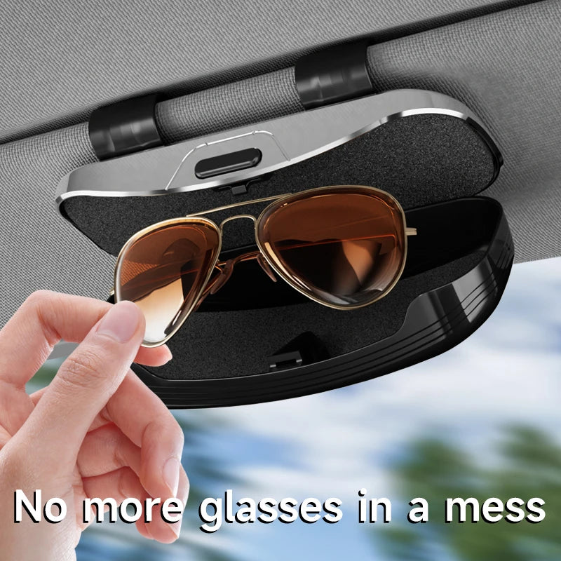 1pc car sunshade, glasses clip, ticket box, multifunctional storage glasses box, scratch resistant glasses storage box
