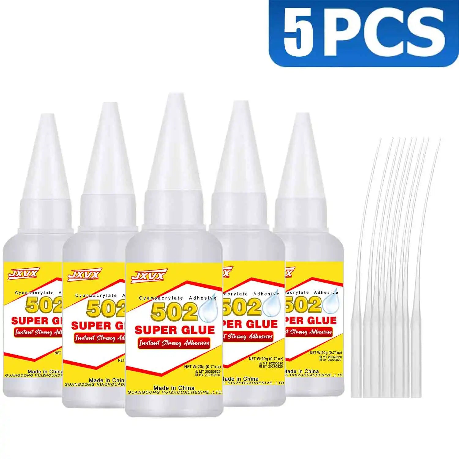 5pcs 20mL 502Extra Strong Super Glue Instant Adhesive Fast Dry For Home Decor Party Decoration Resin Art Silicone Mold Bonding .