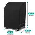 32 Inch Black BBQ Cover Rainproof Gas Barbecue Stove Hood with Folding Side Table Outdoor Oven Protection 210D Cloth Grill Cover