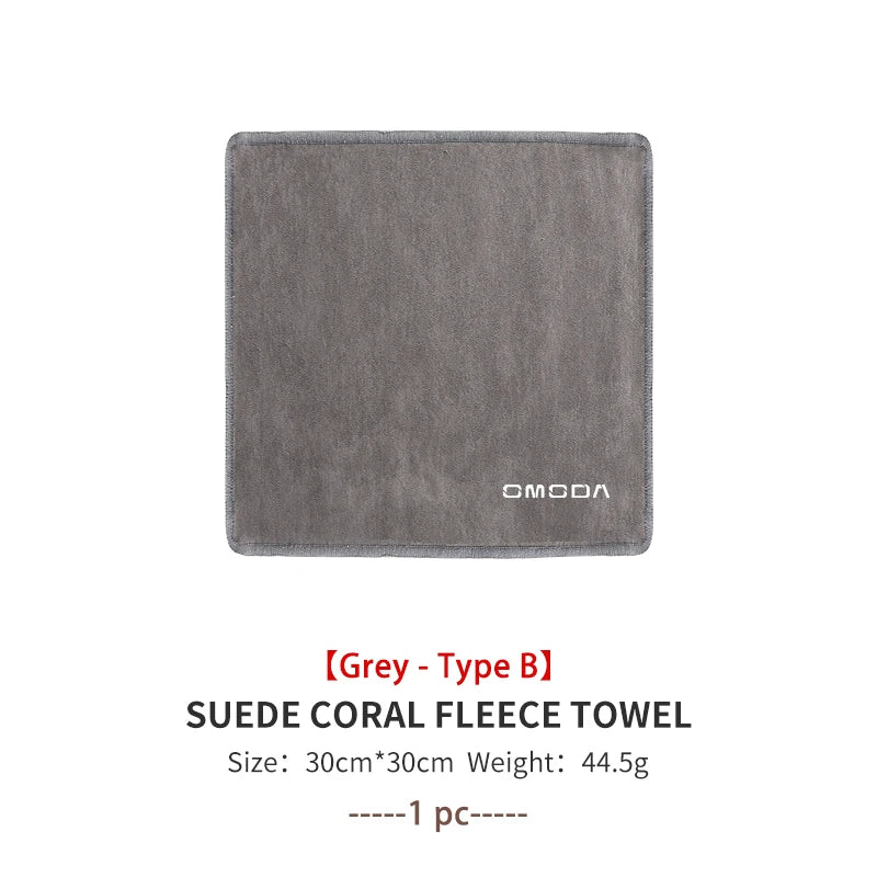 Coral Car Wash Cloth Microfiber Towel Car Cleaning Drying Cloth For Chery Omoda 5 GT C5 GT S5 E5 O5 GT A9 EV PRO PHEV FX