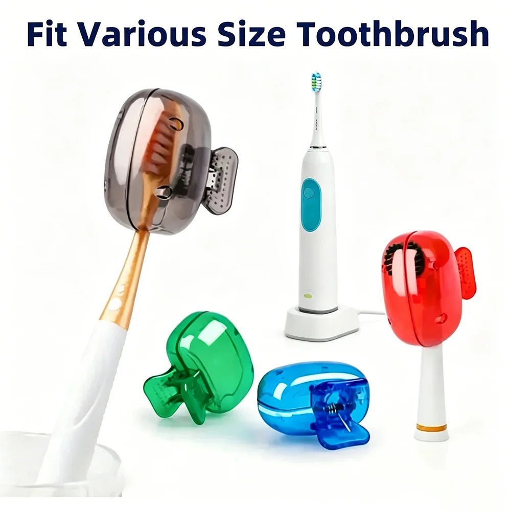 4-pack high-quality toothbrush head protective cover, available in multiple colors - portable odor free travel storage box and p