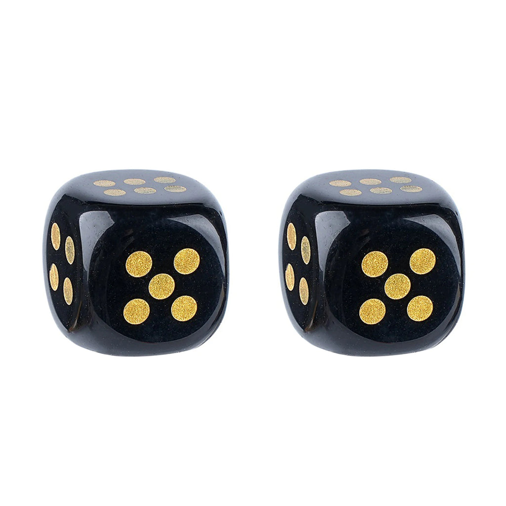2PCS 6-Sided Mahjong Dice Polished Energy Stones Crystal D6 Mahjong Dices for Casino Games Craps DIY Crafts Spiritual Decor