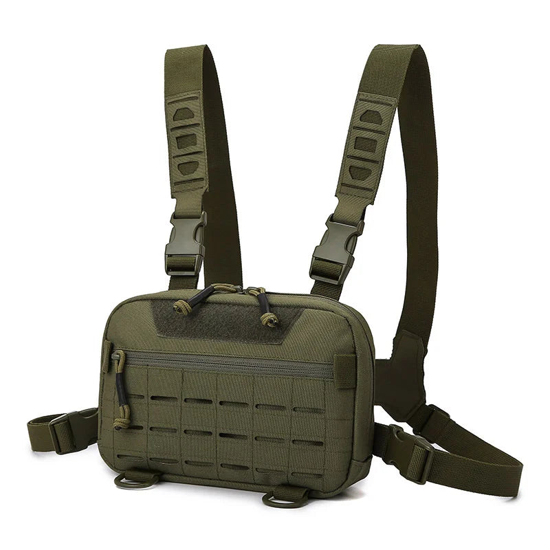 Men's Tactical Molle Chest Bag Outdoor Sports Travel Vest Hiking Trekking Hunting Backpack Fishing Cycling Bags Front Rig Pouch
