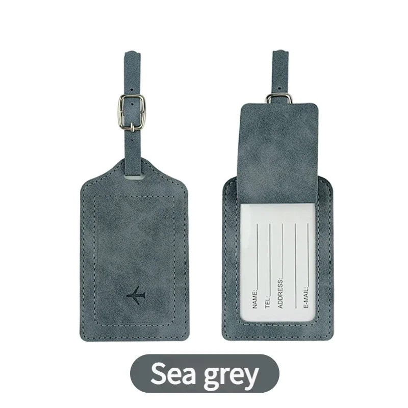 Travel Essentials: RFID-Blocking Passport Holder + Leather Luggage Tag Set