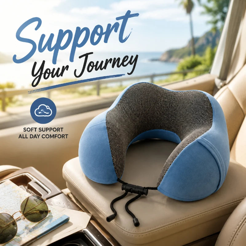 Airplane Special U-Shaped Travel Pillow, Soft Memory Foam Cervical Cushion for Daily Long-distance Travel