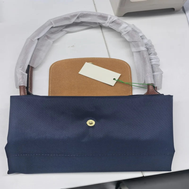 Classic Foldable Stray Bag Handbag Nylon Bag, Embroidered Design for Women