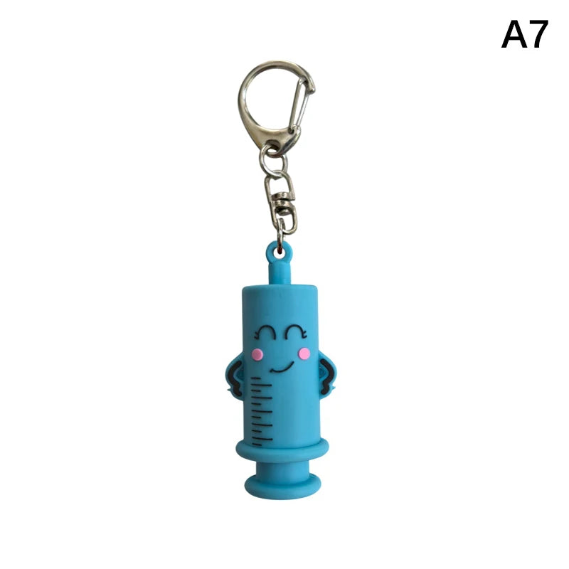 Ampoule Bottle Opener Keychain Syringe-Shaped Medication Vial Cutter Nurse Doctor Ampoule Bottle Breaker Aid Nurse Tool