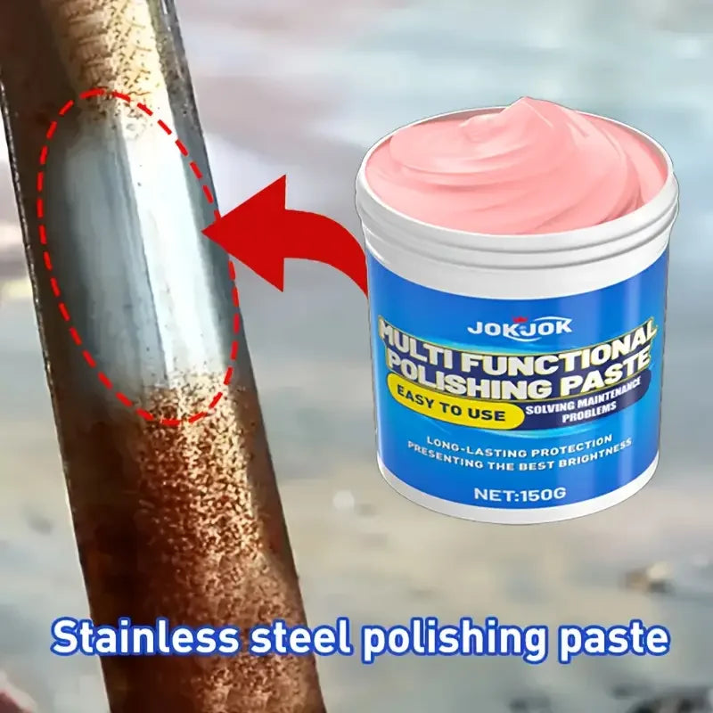 Multi Functional Metal Cleaning Paste, Stainless Steel Surface Restoration Gloss Polishing Paste, Metal Surface Restoration as B