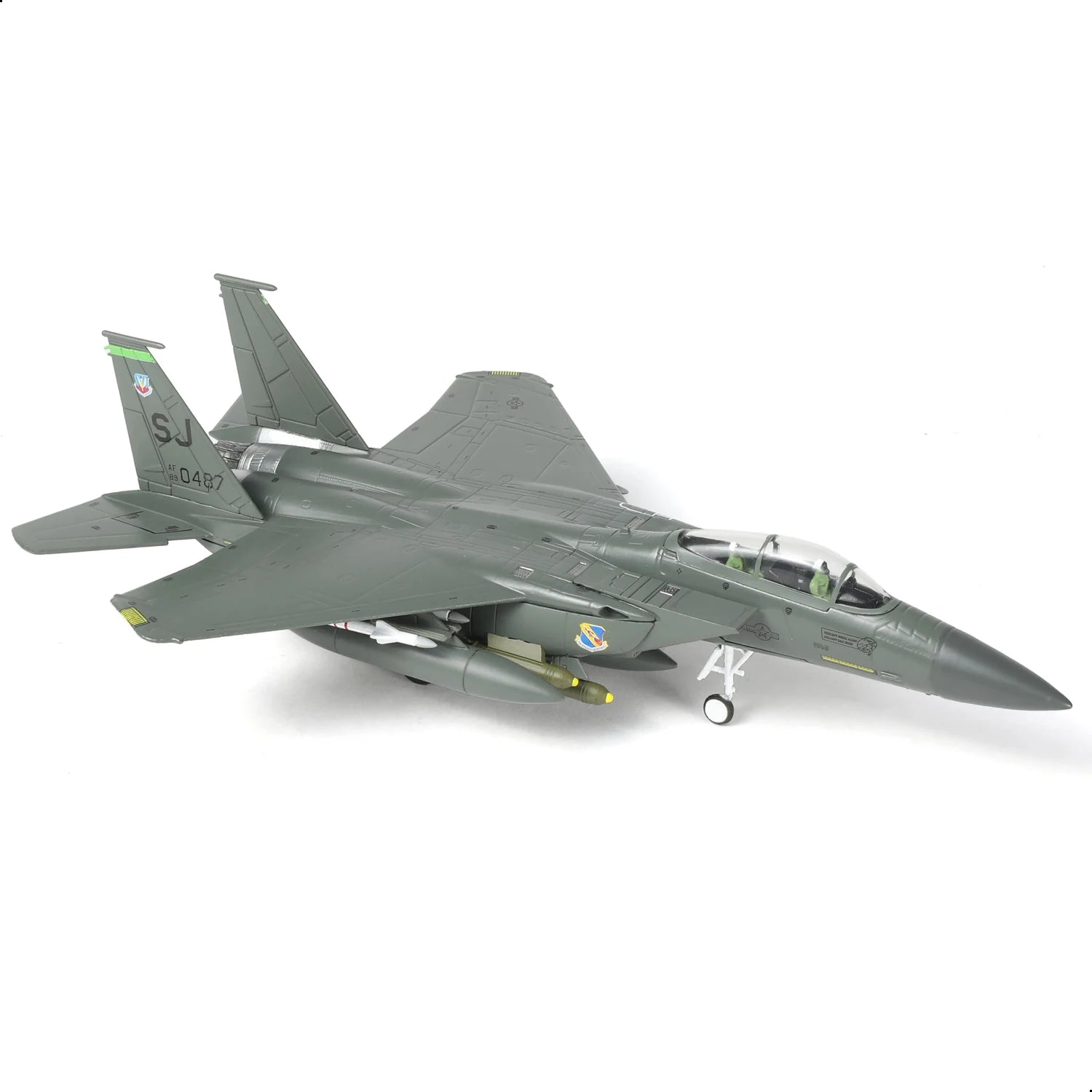 NUOTIE 1:100 F-15E Strike Eagle 89-0487 Pre-Built Alloy Diecast Military Display Model for Collection & Gift