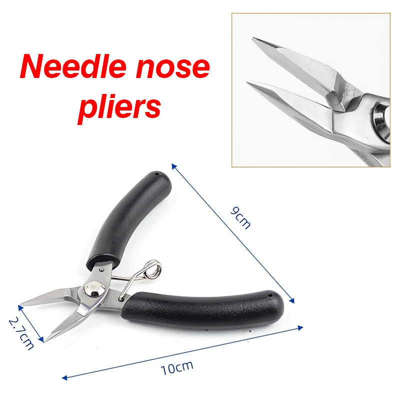 Stainless Steel Mini Needle Nose Pliers Curved Nose Pliers Jewelry Making Hand Tool Pliers for DIY Bracelet Jewelry Making Tools