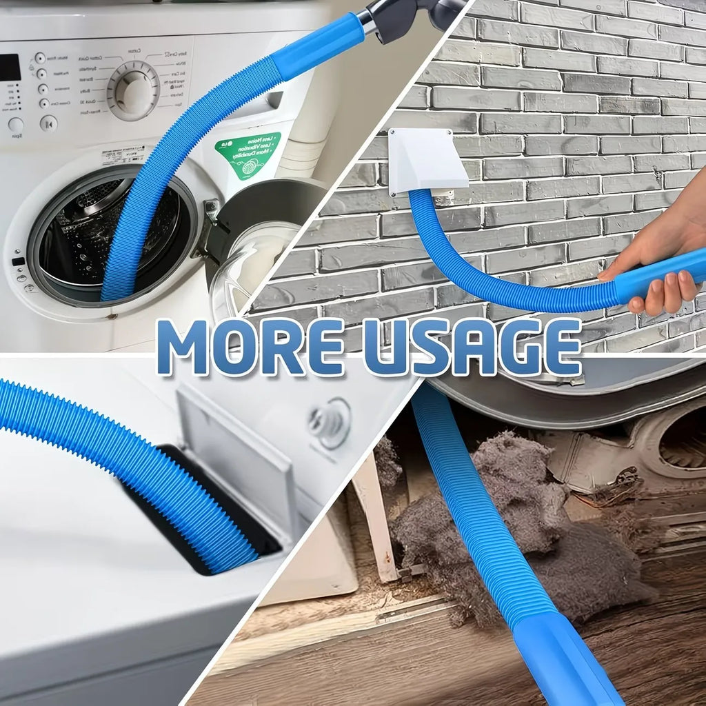 1Pc Dryer Vent Cleaner Hose - Flexible Yarn Removal Vacuum Hose Attachment with Elastic Connector, Suitable for Most Vacuum Cleaners, Suitable for Cleaning Laundry Vents, Dryer Yarn Cleaner |   Flexible Hose Design |   Plasti