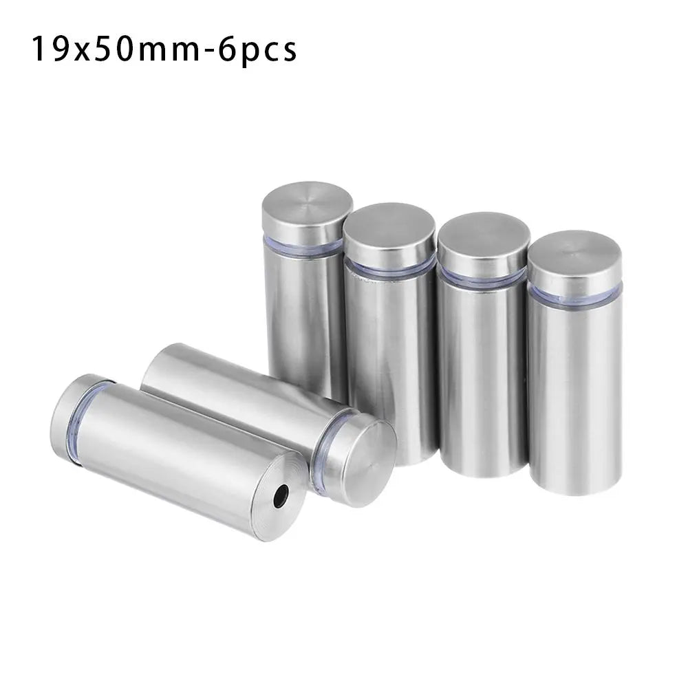 4/6/10Pcs Advertising Signboard Fixed Screw Glass Acrylic Advertisement Standoffs Stainless Steel Nails Durable Spacer Holder