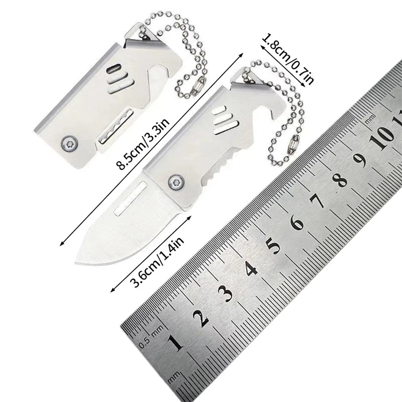 Mini D2 Steel Folding Pocket Knife Outdoor Self-defensee Folding Knifes Keychain Multitool Pocket Keyknife Camping Equipment