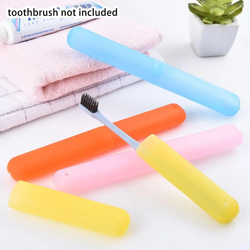 Portable Travel Hiking Camping Toothbrush Holder Case Box Tube Cover Toothbrush Protect Holder Case 3 Color
