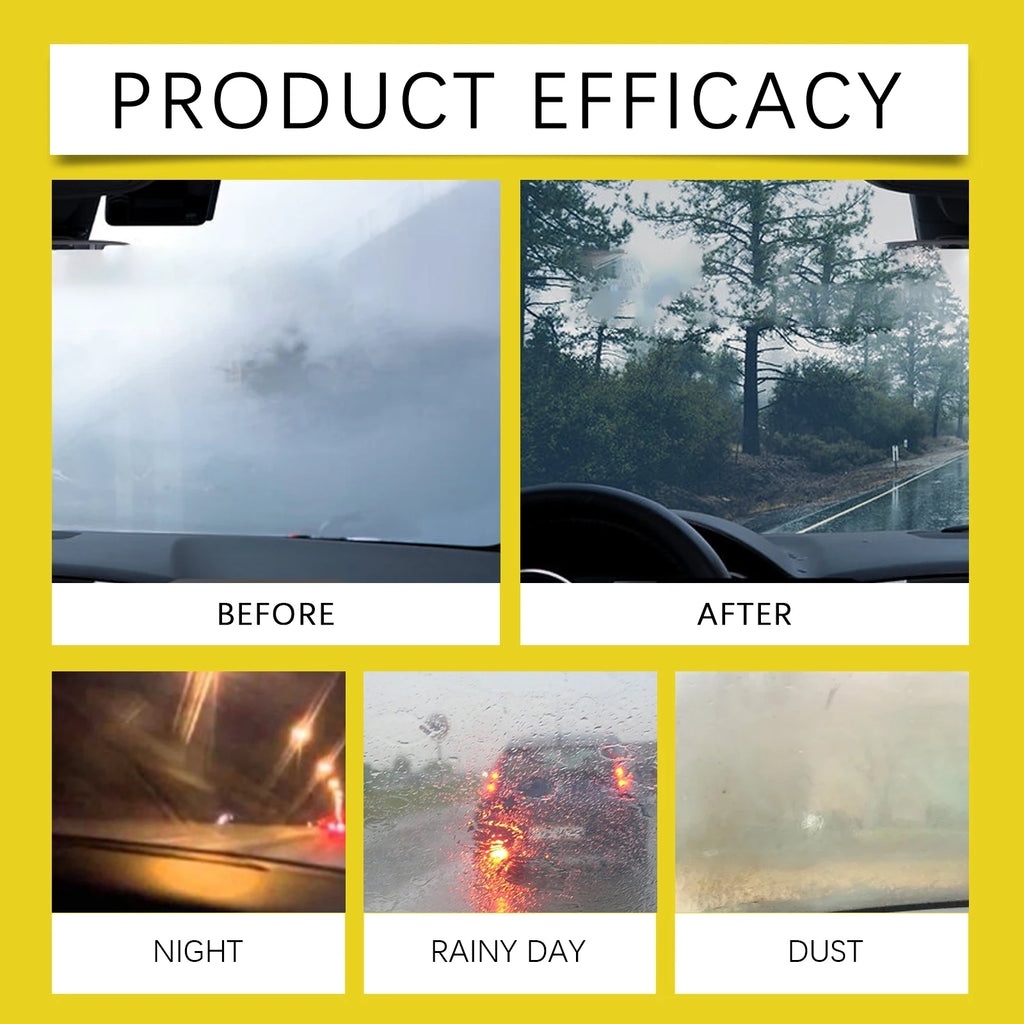 Car Windshield Repellent Spray Auto Anti-Rain Waterproof Hydrophobic Cleaner Glass Window Cleaning Polishing Car Detailing