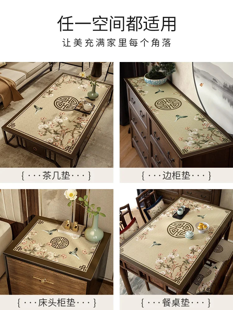 Window sill mat Window edge leather protective mat Sun protection waterproof dust Chinese bay window mat