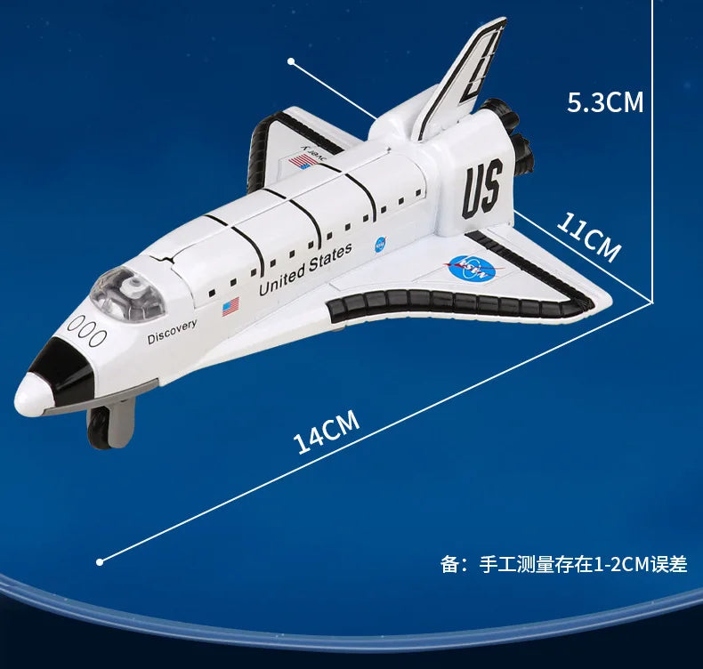 Mini Space Shuttle Alloy Diecast Airplane Model Simulation Aviation Model Space Shuttle Light And Sound Birthday Gift Collection