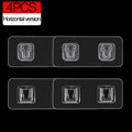 Double-Sided Adhesive Wall Hooks Hanger Strong Transparent Suction Cup Sucker Hooks Kitchen Bathroom Storage Plug Socket Holders