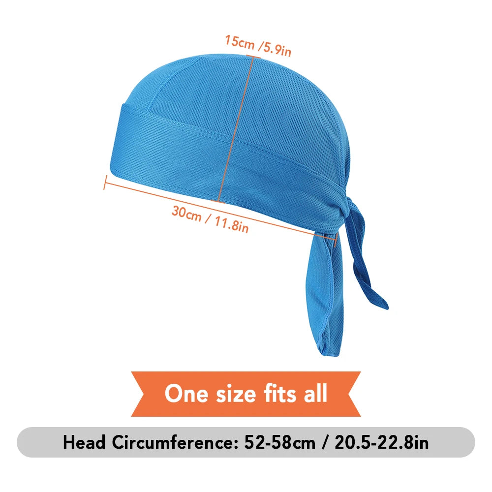 Sweat Wicking Cycling Headscarf Men Breathable Running Hiking Helmet Cover Elastic Bandana Comfortable Climbing Pirate Hat
