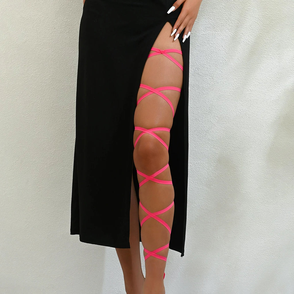 1PC Leg Wraps Elastic Garter Plus Size Leg Straps Dancing Music Festivals Coachella Outfits for Women