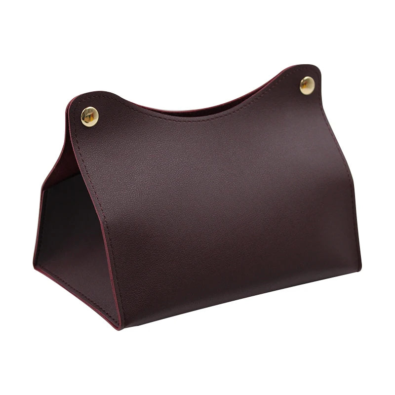 Car Tissue Box Holder  Leather Car Center Console Armrest Napkin Box Sun Visor Backseat Tissue Case