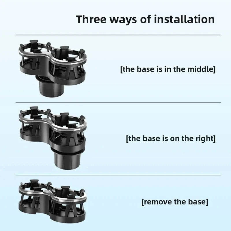 Two-hole Car Cup Holder 2026 Multifunctional Car Drink Holder Auto Instrument Panel Mount Beverage Stand For Water Cup Coke Bott