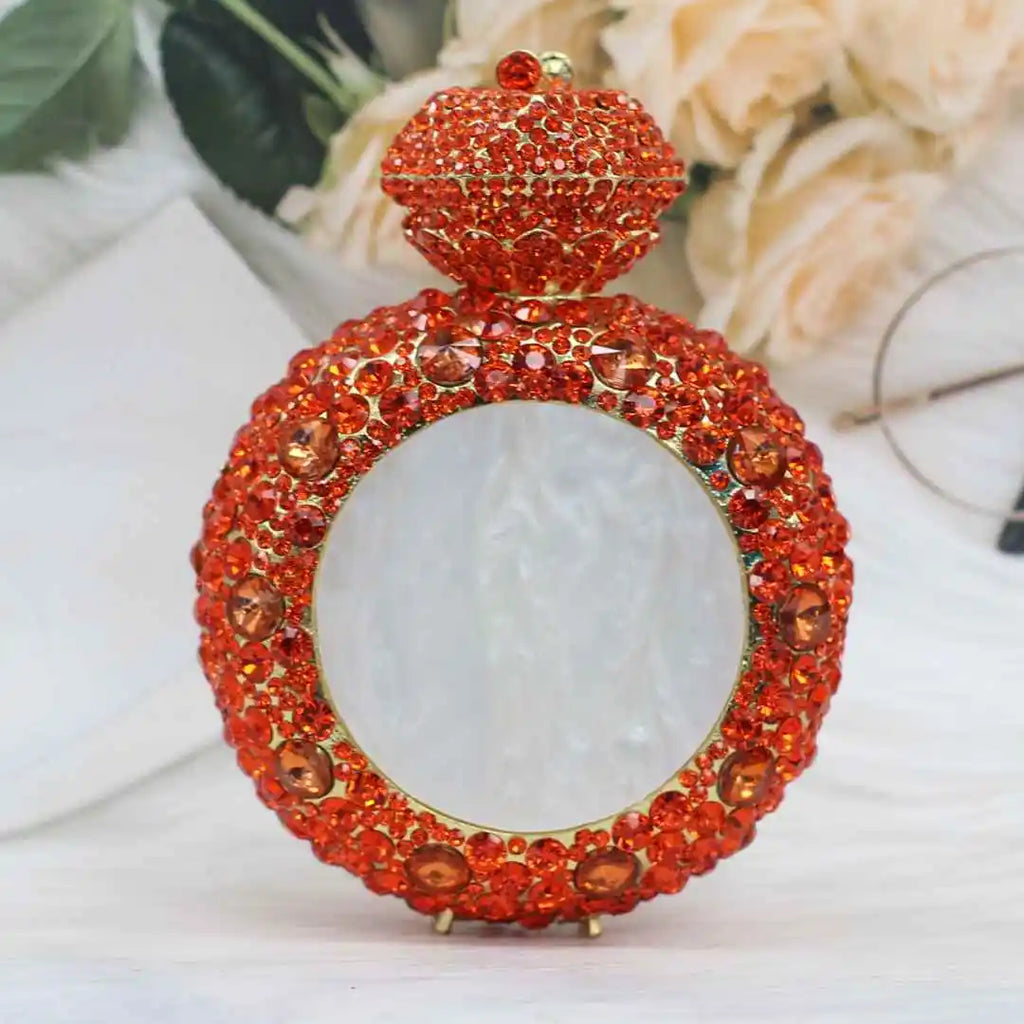 New Design Big Diamond Ring Bag Women Clutch Purse Bridal Wedding Rhinestone Evening bags lady handbags Silver and gold