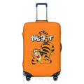 Premium Washable Luggage Cover Tiggers Design Elastic Fabric 18-32 Inch Suitcases Anti-Scratch Dustproof Travel Protective Cover