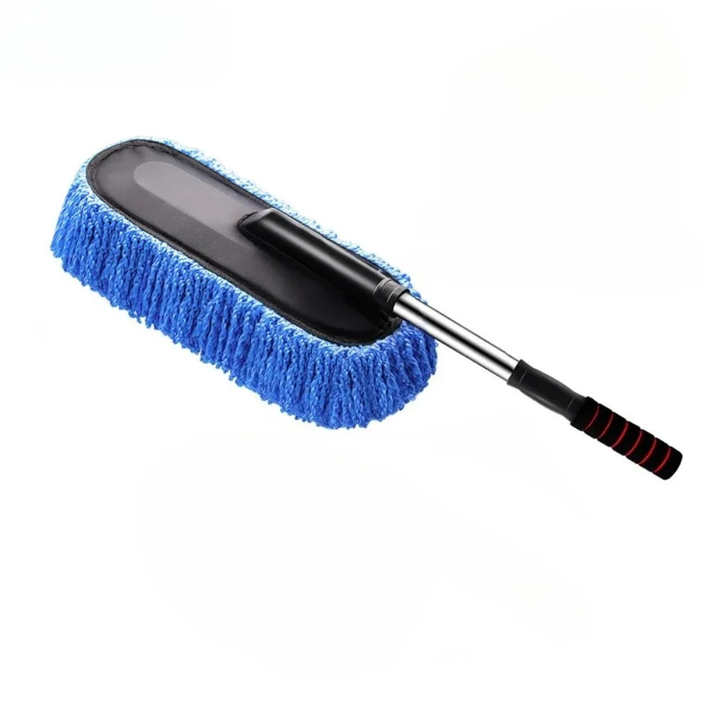 1pc Car Washing Mop Microfiber Soft Brush Extendable Handle Dust Remover Detailing Duster Auto Cleaning Tool Removable Washable