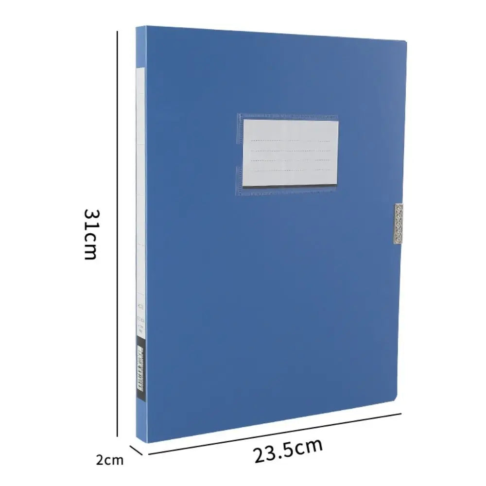 Desktop Black Blue A4 File Folder Dustproof PP Plastic Paper Storage Box Thickened Document Case Archives