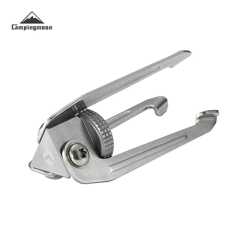 CAMPINGMOON TC-ST Stainless Steel 1/4 Camera Stand Foldable Aluminum Gas Tank Camping Atmosphere Light Stand Tripod