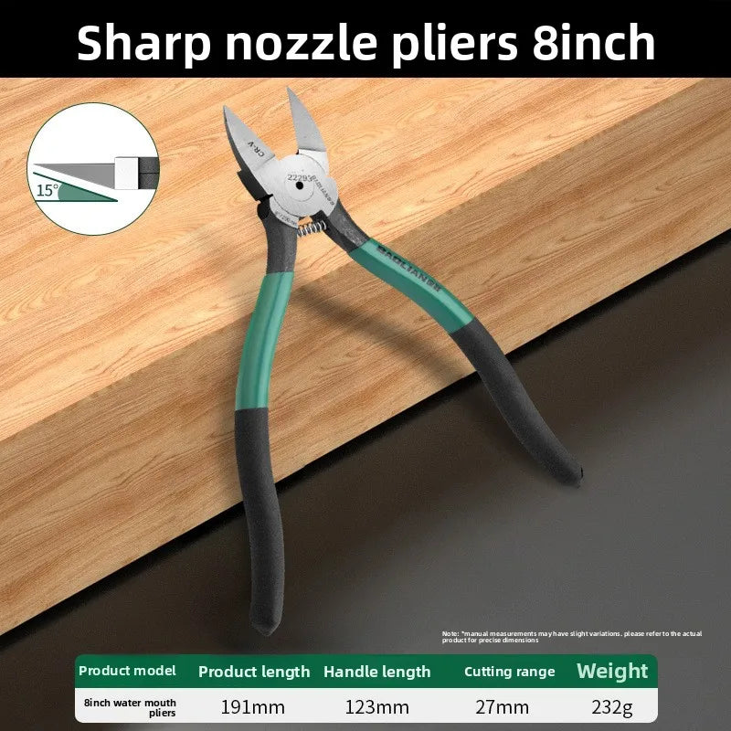 Industrial Grade Electrician Small Diagonal Pliers 5/6/8-Inch Sharp Side Mouth High Hardness Manual Tool for Plumbers And Electr