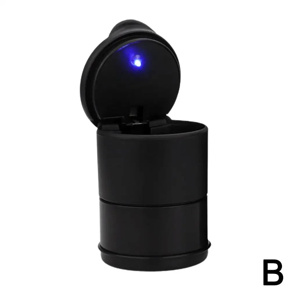Car Ashtray With LED Light Portable Auto Ashtray Cigarette Ash Holders Flame Decor Smoke Accessories Retardant Car Cup Inte O3Z3