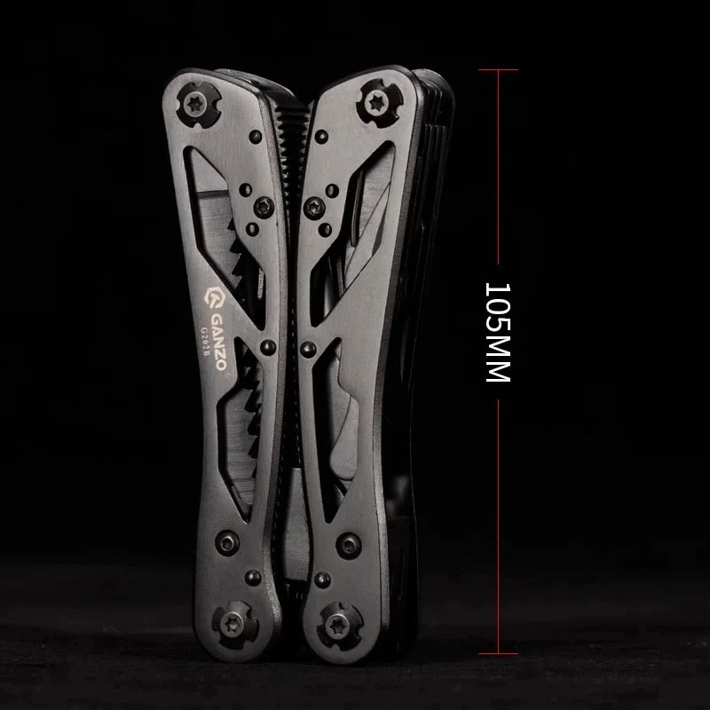 GANZO G202B Folding Knife Plier Multitools EDC Camping Multifunctional Screwdriver Bits Mini Scissors Stainless Steel