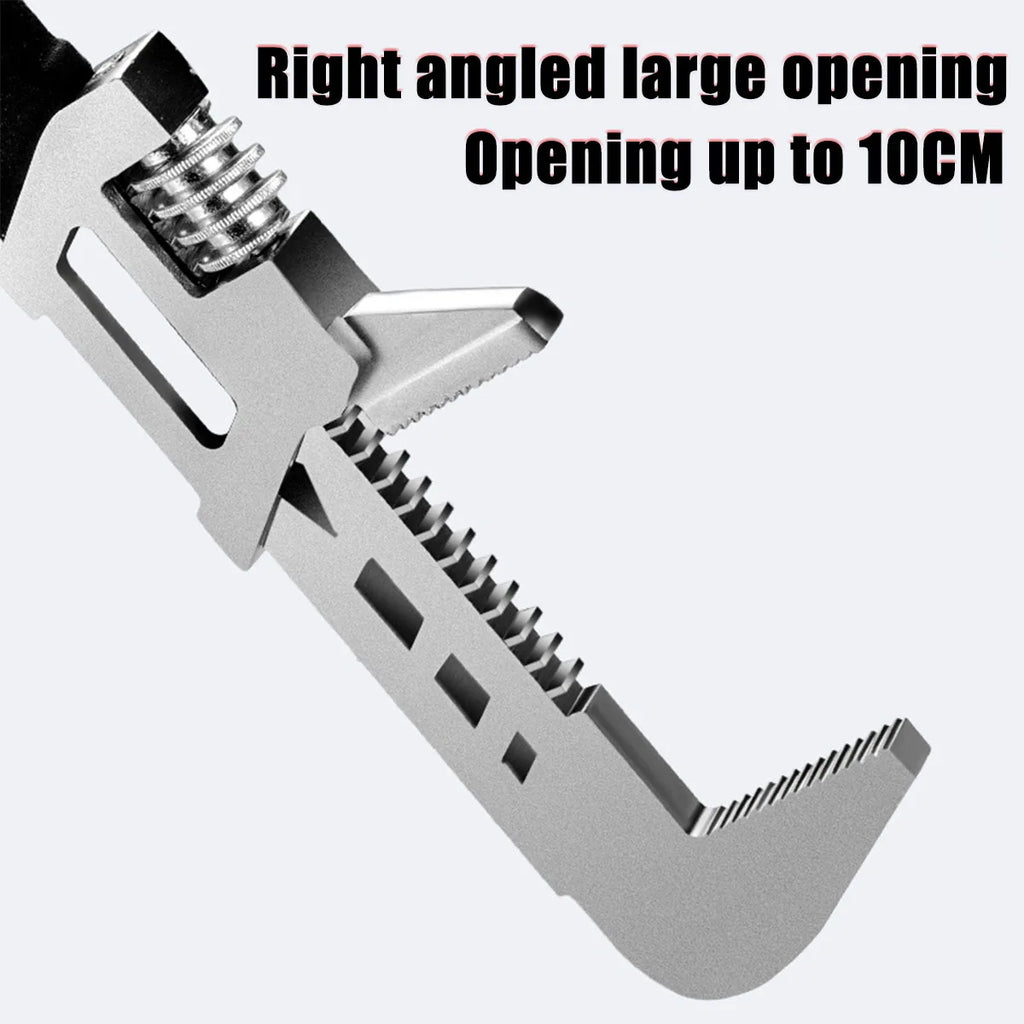 10",12",15"F-type Wrench Right Angle Wide Jaw Opening Adjustable Spanner Wrench Tools Use in Auto,Construction and Home Repairs
