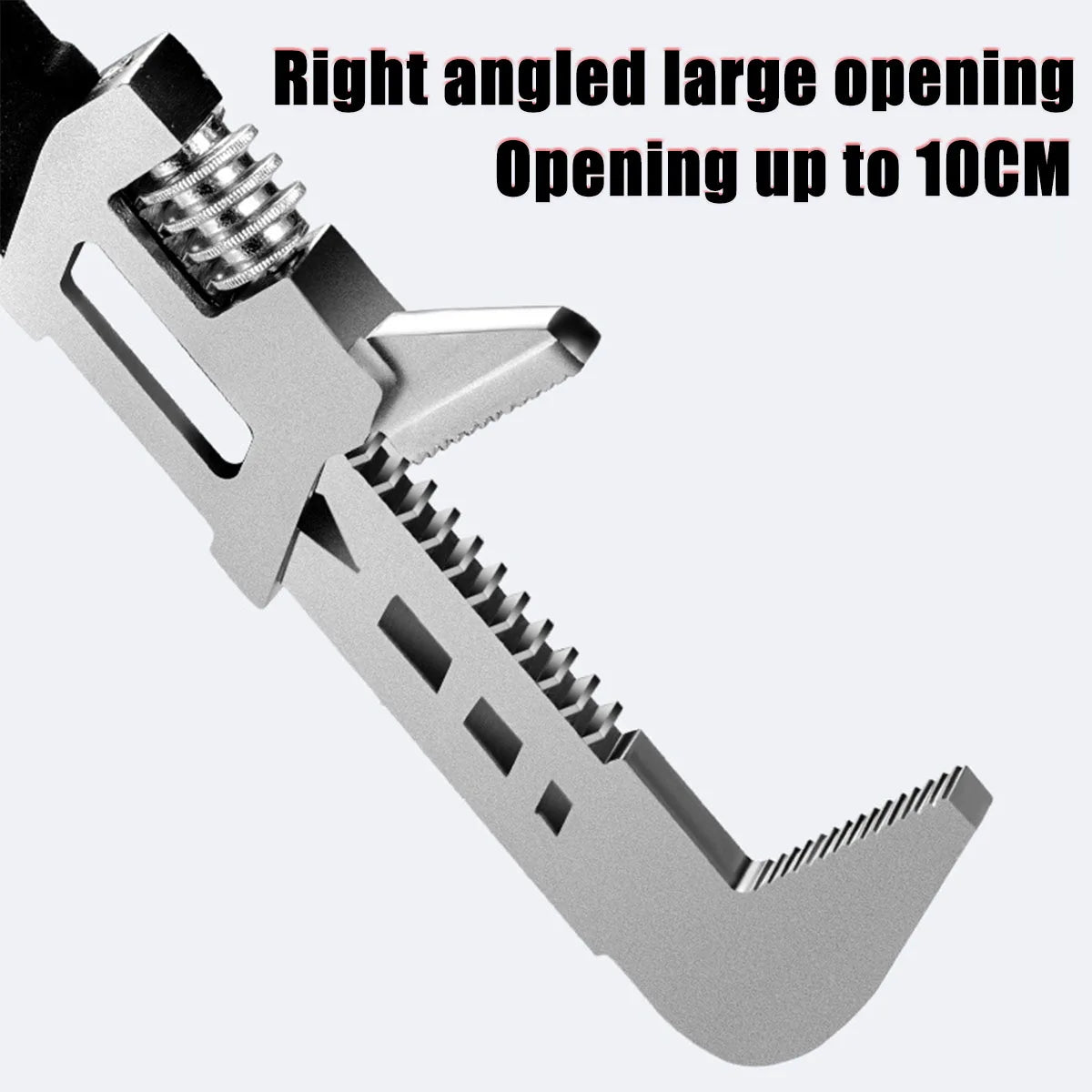 10",12",15"F-type Wrench Right Angle Wide Jaw Opening Adjustable Spanner Wrench Tools Use in Auto,Construction and Home Repairs