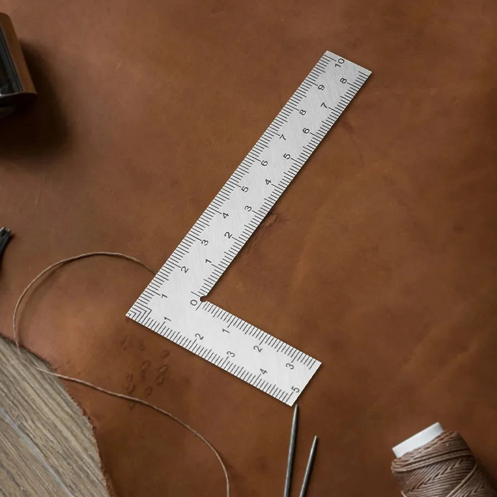 Mini Right Angle Ruler Measuring Layout Tool Stainless Steel Square 90 Turning Ruler Precision For Building Framing Gauges