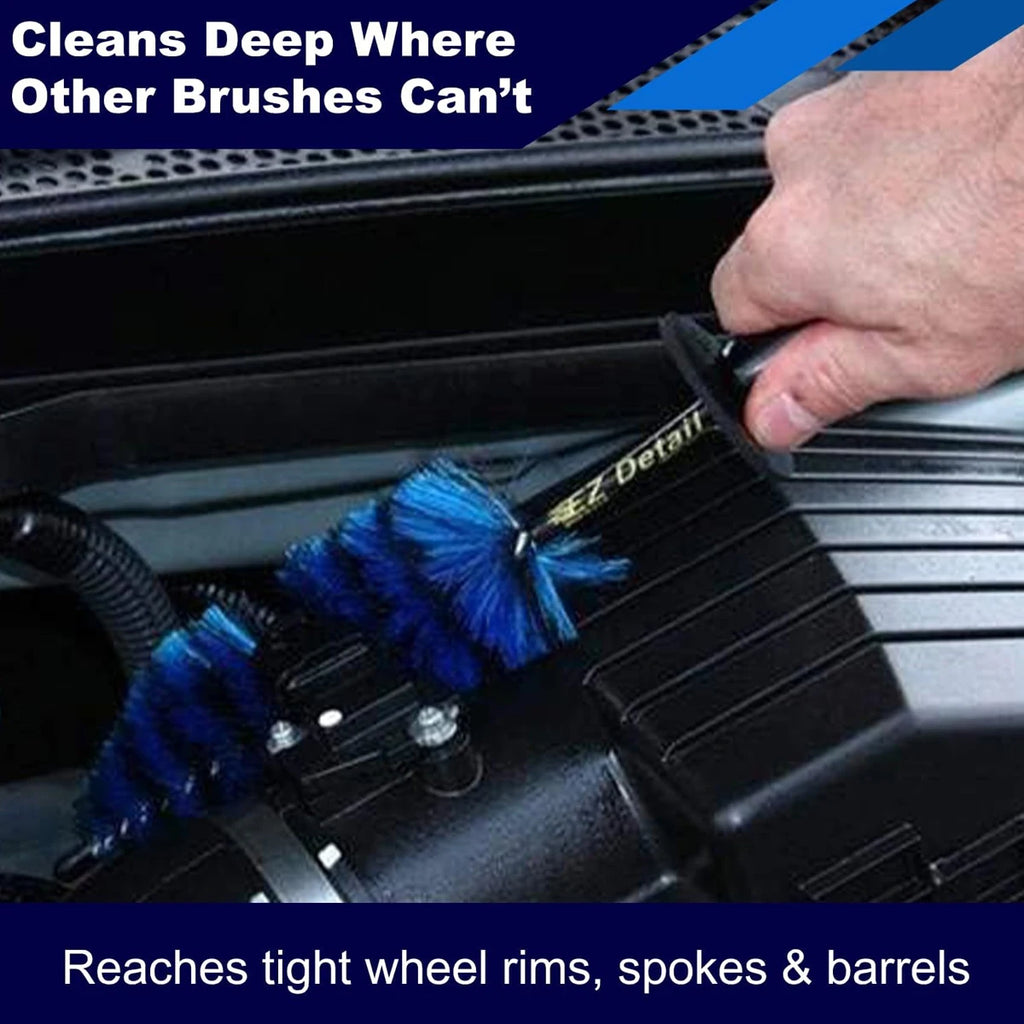 Long Handle Car Tire Cleaning Brush Soft Nylon Bristle Vehicle Rim Hub Crevice Detailing Wash Tool For Car Care
