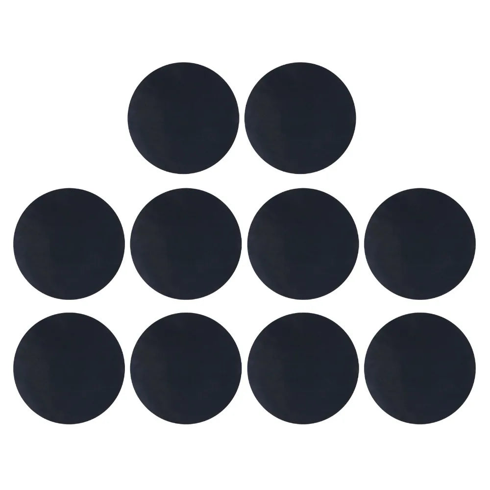 10PACK Food Pad PTFE Surface Fryer Pan Liner Round Black Baking Mat Easy Clean Non Stick Cooking Pad BBQ Grill