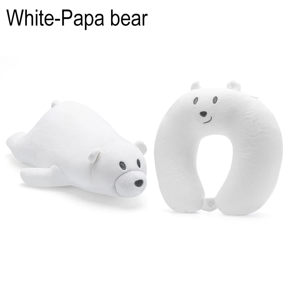 Cute Bedding Cervical Multifunctional Cartoon Protection Neck Fluffy Pillows U Shaped Travel Pillow Penguin Whale