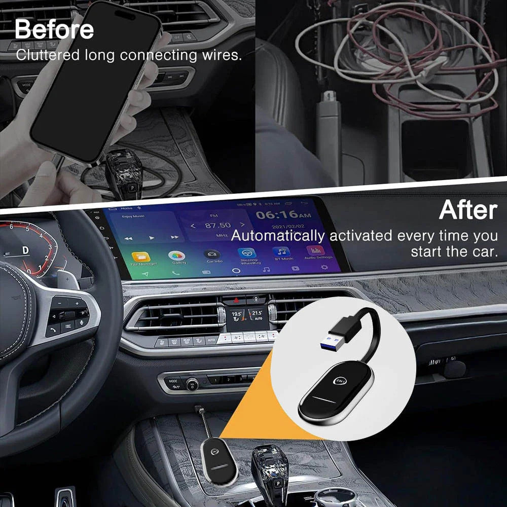 Skilldrive 2026 2 in 1 CarPlay Wireless Android Auto Adapter AI Smart Box Intelligent System USB for Wired CarPlay Car